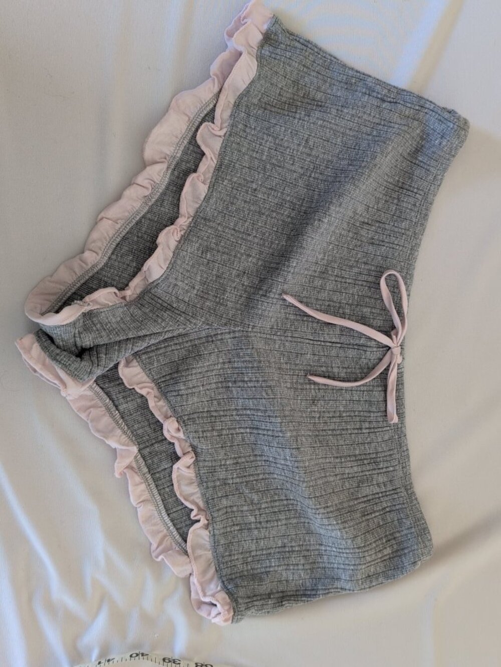 Victoria’s Secret Ribbed Ruffle Sleep Shorts